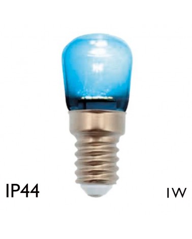Pygmy bulb LED  E14 1W blue anda green 50mm IP44