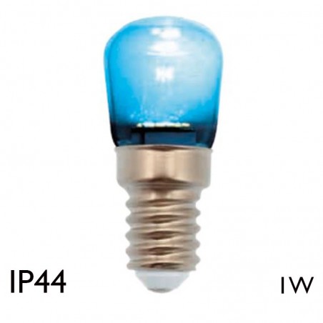 Pygmy bulb LED  E14 1W blue anda green 50mm IP44
