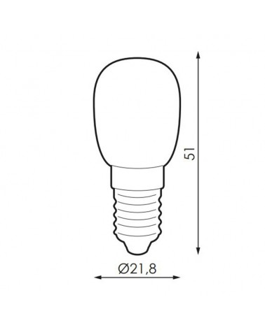 Pygmy bulb LED E14 1.5W 51mm IP44