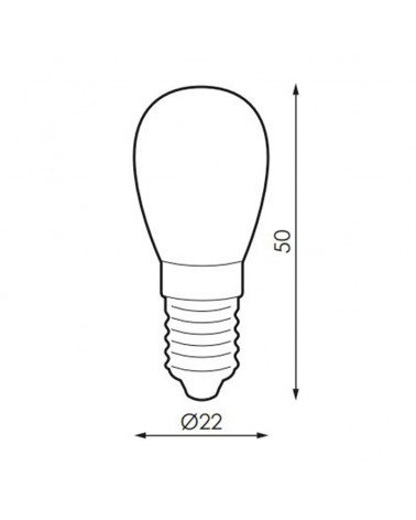 Bombilla Pebetero LED azul y verde E14 1W 50mm IP44