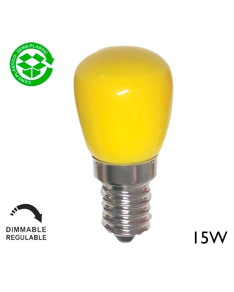 Bombilla pebetero amarilla o azul E14 15W