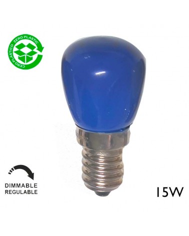 Pygmy bulb E14 15W yellow or blue