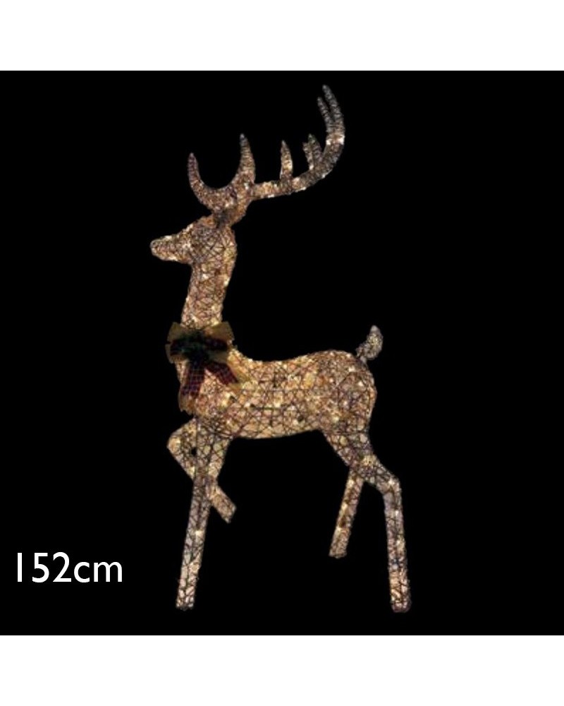 Christmas figure reindeer deer LED 3D with 150 leds warm light 152cm 6W IP44 low voltage 31V