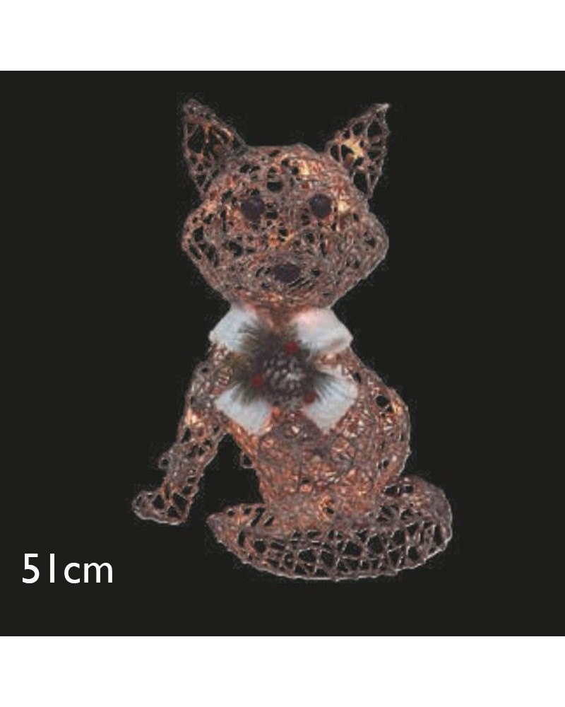 3D Christmas figure in the shape of a fox 51cm IP44 warm light 3.6W low voltage 31V