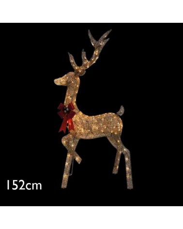 Christmas figure reindeer deer LED 3D with 150 leds warm light 152cm 6W IP44 low voltage 31V