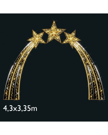 Star portal 4.3x3.35 meters LED and PVC tapestry 134W IP65 low voltage 24V