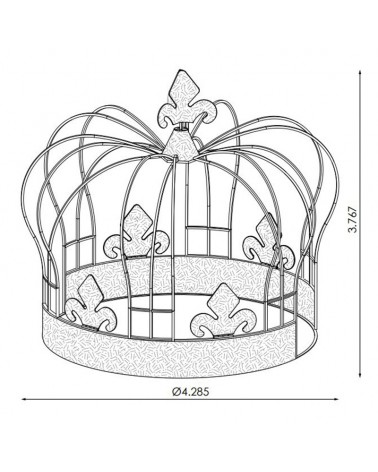 Giant walkable crown LED flashing and PVC tapestry 4.28x3.76 meters low voltage 24V 250W IP65