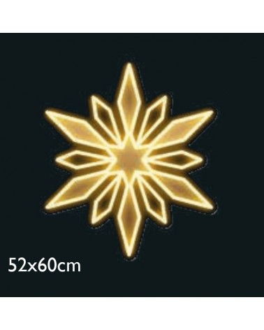 Christmas figure snow star 52x60cm LED warm light suitable for outdoor use