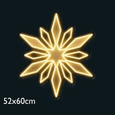 Christmas figure snow star 52x60cm LED warm light suitable for outdoor use