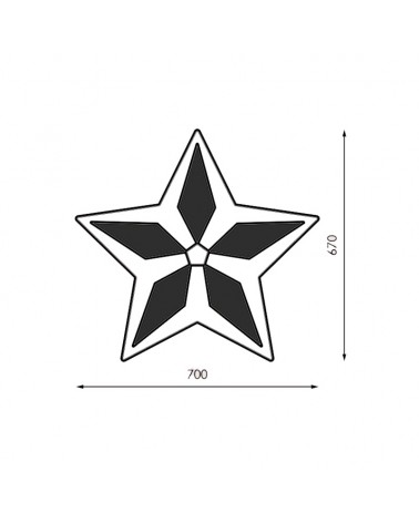 Christmas figure star 70x67cm LED warm and cool light suitable for outdoor use