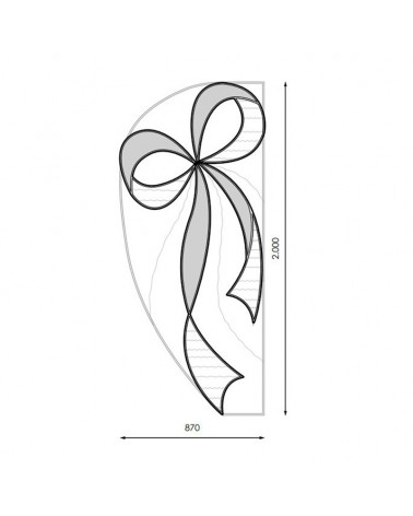 Figura Navideña flashing parpadeante silueta lazo luz cálida y blanca fría 2x0,87m apto para exterior