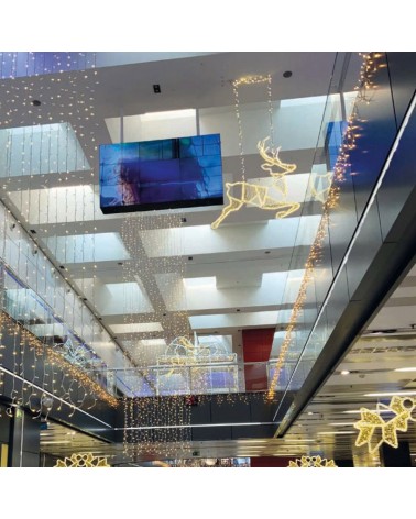 Figura de navidad luminosa para farolas o fachadas ciervo saltando silueta