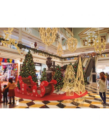 Figura de navidad luminosa para farolas o fachadas ciervo saltando silueta