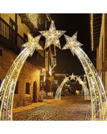 Star portal 4.3x3.35 meters LED and PVC tapestry 134W IP65 low voltage 24V
