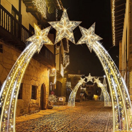 Star portal 4.3x3.35 meters LED and PVC tapestry 134W IP65 low voltage 24V