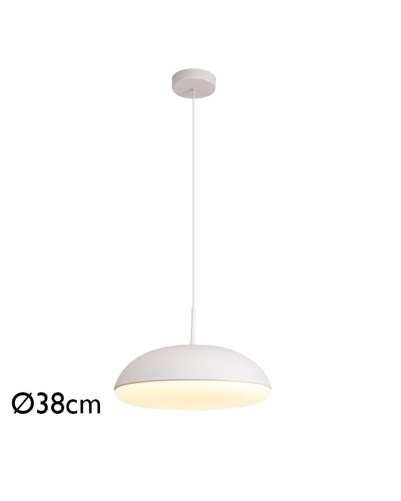 Lámpara de techo 38cm en metal acrílico y ABS diferentes acabados 4xE27