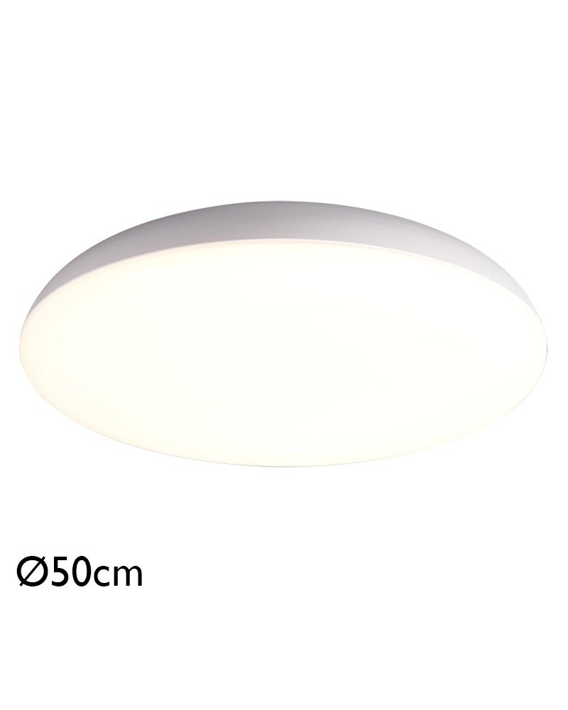 Ceiling light 50cm in acrylic metal and ABS different finishes 6xE27