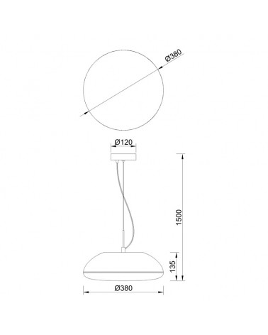 Lámpara de techo 38cm en metal acrílico y ABS diferentes acabados 4xE27