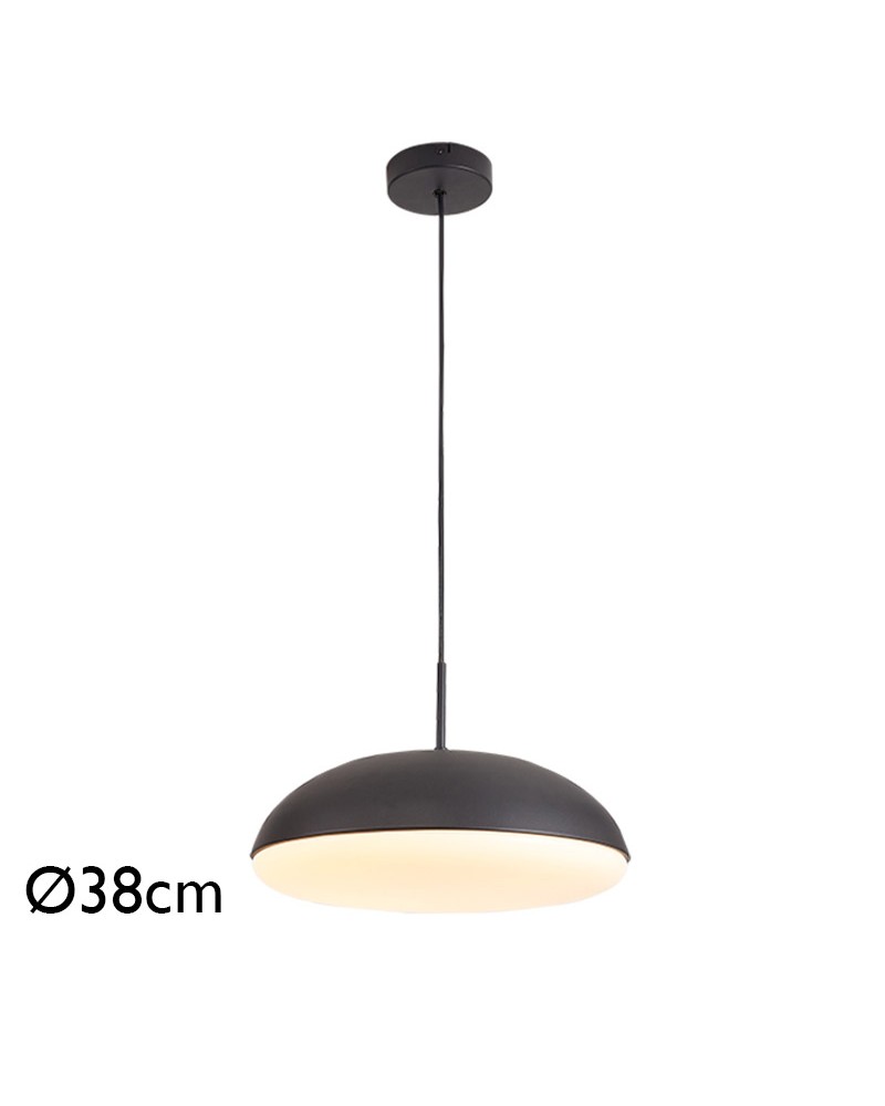 Lámpara de techo 38cm en metal acrílico y ABS diferentes acabados 4xE27