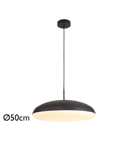 Lámpara de techo 50cm en metal acrílico y ABS diferentes acabados 6xE27