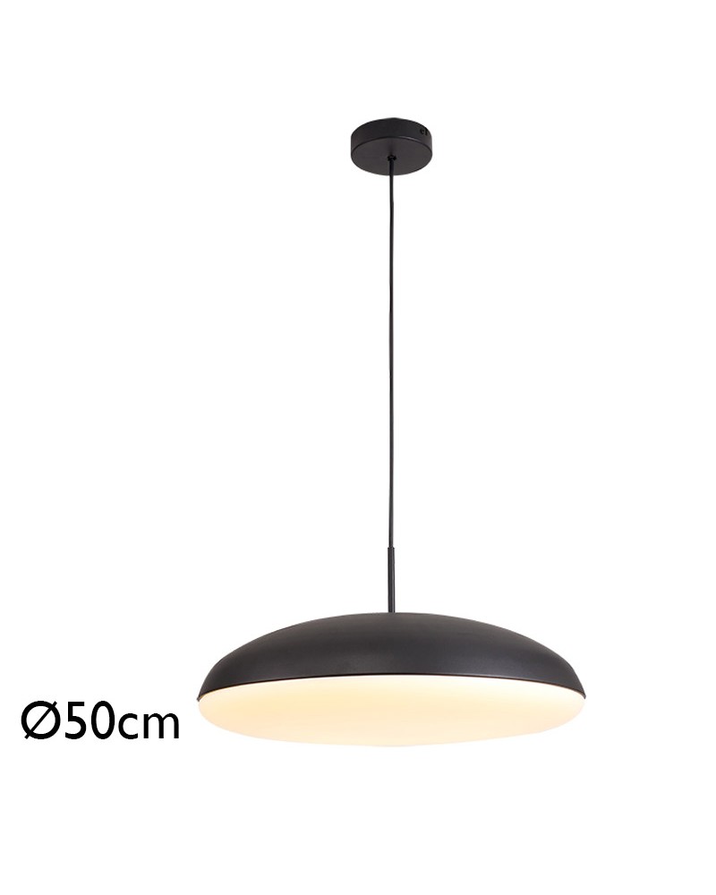 Lámpara de techo 50cm en metal acrílico y ABS diferentes acabados 6xE27