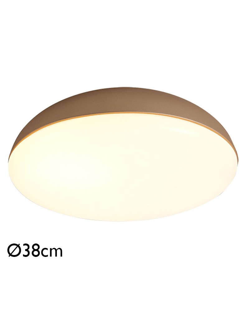 Plafón 38cm en metal acrílico y ABS diferentes acabados 4xE27