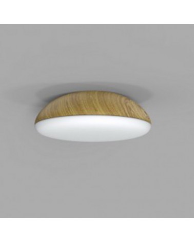 Ceiling light 38cm in acrylic metal and ABS wood finish 4xE27