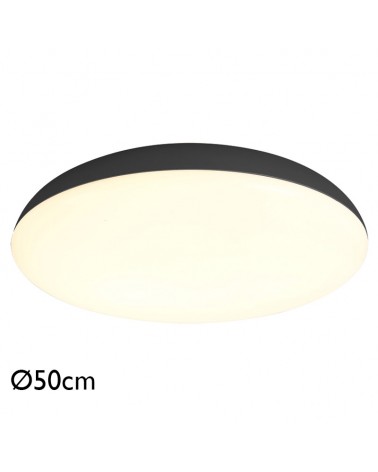 Ceiling light 50cm in acrylic metal and ABS different finishes 6xE27