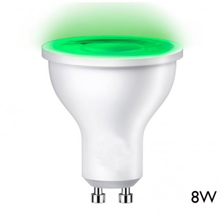 Spot Dichroic LED 8W GU10 60º GREEN LIGHT high luminosity