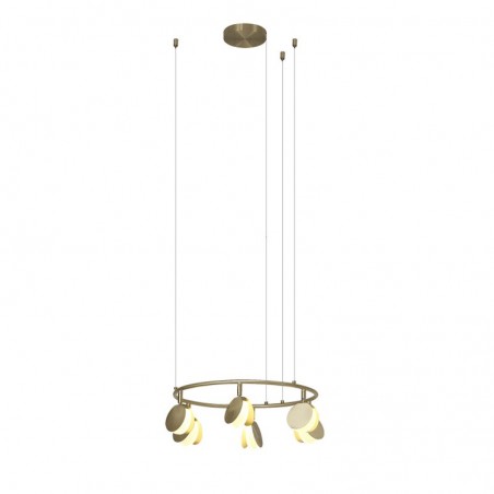 LED ceiling lamp 46cm in aluminium, iron and acrylic, gold finish 30W 3000K