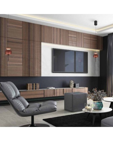 Lámpara colgante sube y baja LED 96cm en aluminio varios acabados 12W 3000K