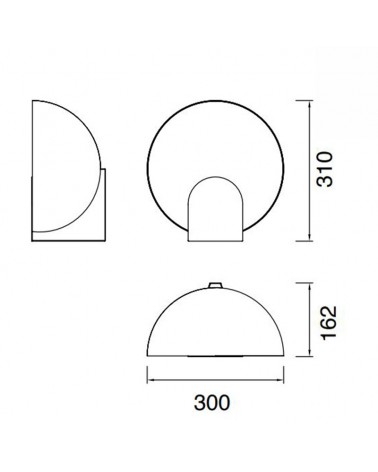 Lámpara de mesa LED 30cm de acero 12W 3000K