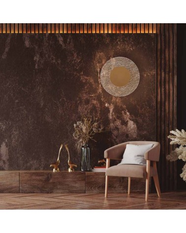 Aplique de pared LED 50cm de aluminio y acrílico acabado dorado 30W 3000K