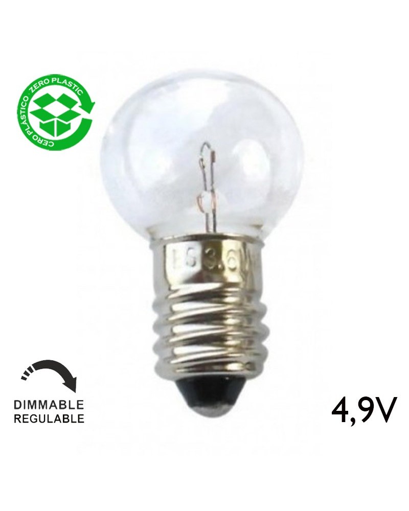 Spherical emergency bulb 4.8V E10