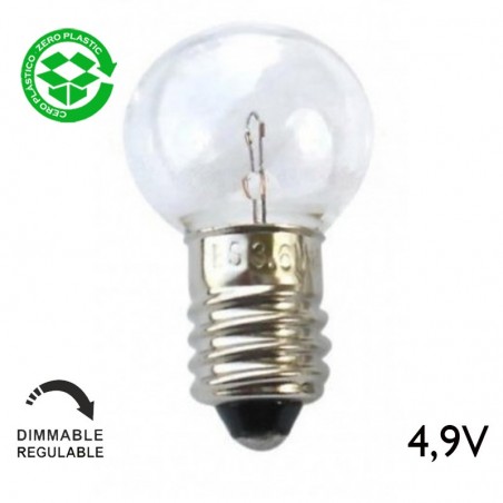Spherical emergency bulb 4.8V E10