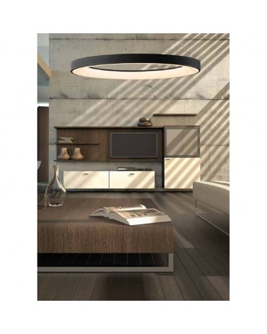 Lámpara de techo de 50cm de diámetro LED 40W de metal y acrílico REGULABLE con mando y app