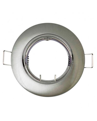 Round metal ring nickel finish recessed 8,4cm tilting