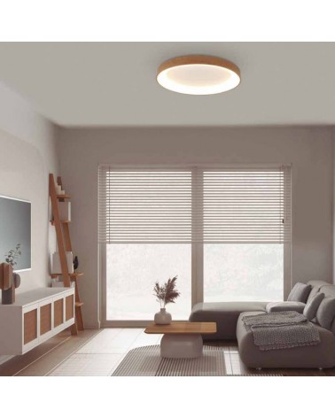 Plafón LED de 90cm de diámetro 75W de metal y acrílico CCT 2700K/4000K/5000K REGULABLE con mando