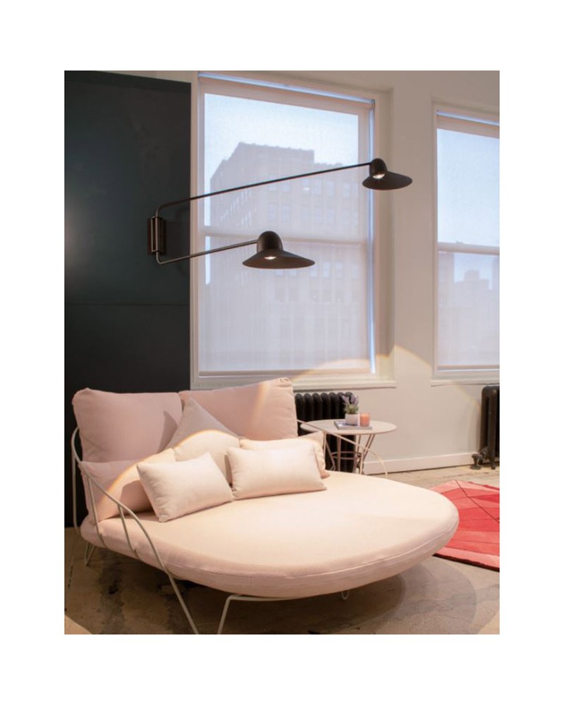 Aplique de pared con dos brazos SPEERS ARM LED 2x9W 2700K con dos cabezas lumínicas