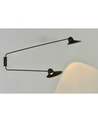 Aplique de pared con dos brazos SPEERS ARM LED 2x9W 2700K con dos cabezas lumínicas