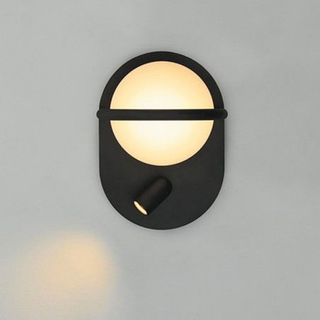 Wall light C_BALL W metal and glass with two E14 lights and LED 4.5W 3000K