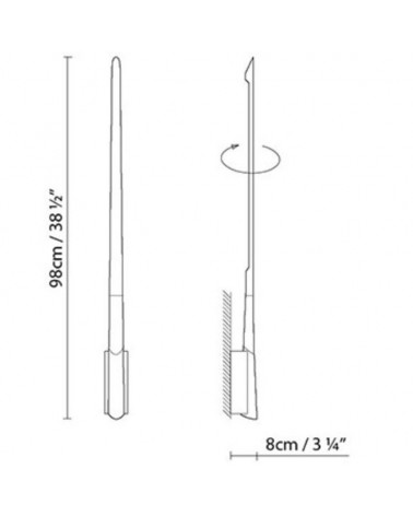 Aplique de pared vertical de metal ELIANA W2 LED 7,35W 3000K