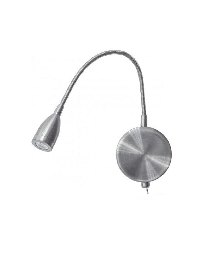 LED Wall lamp satin nickel with flexible arm 20cm 3W 6500K 300Lm