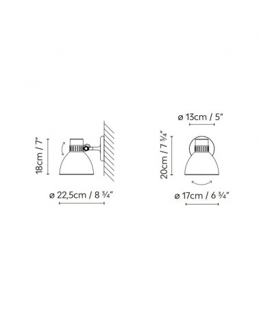 Wall light BLUX SYSTEM W aluminum E27