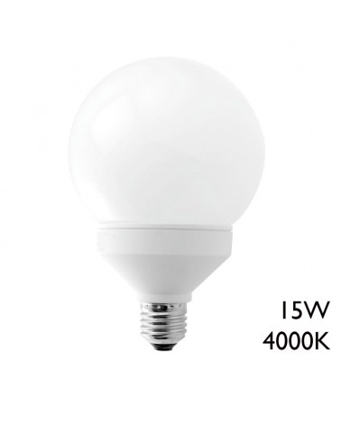 Globe bulb low consumption 95mm opal E27 white light 4000K
