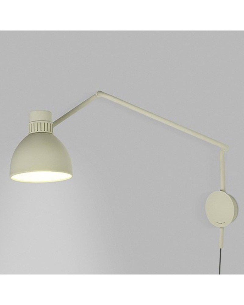 Wall light BLUX SYSTEM W20 PLUG-IN aluminum articulated with cable and E27 socket