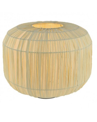 Table lamp 29cm in paper and metal natural and white finish E27