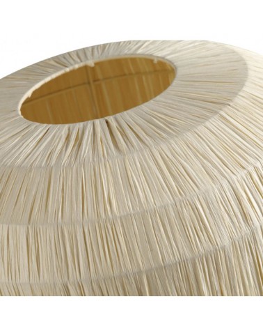 Table lamp 29cm in paper and metal natural and white finish E27