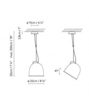 Lámpara de techo 22cm SCOUT LED 16,6W estilo campana industrial metal y vidrio 2700K