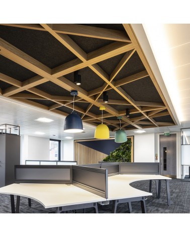 Lámpara de techo 41cm SCOUT estilo campana industrial metal y vidrio 2xE27